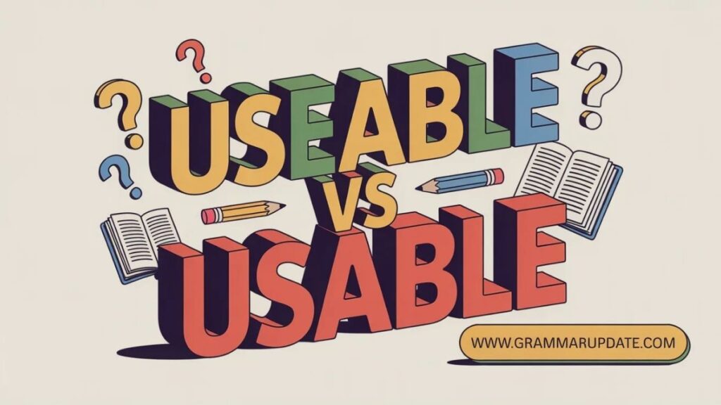Useable vs Usable Quick Answer