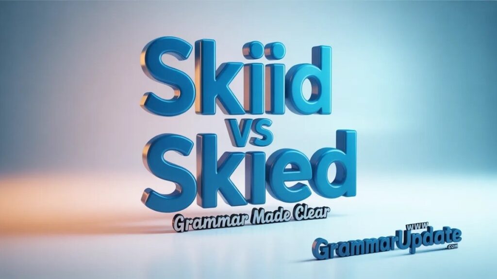 Skiid vs Skied Meaning Explained