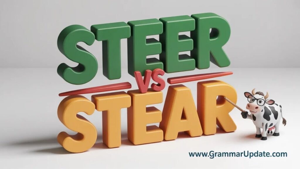 Steer vs Stear Meaning Difference