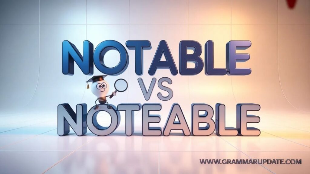 Noteable vs Notable Correct Spelling and Usage