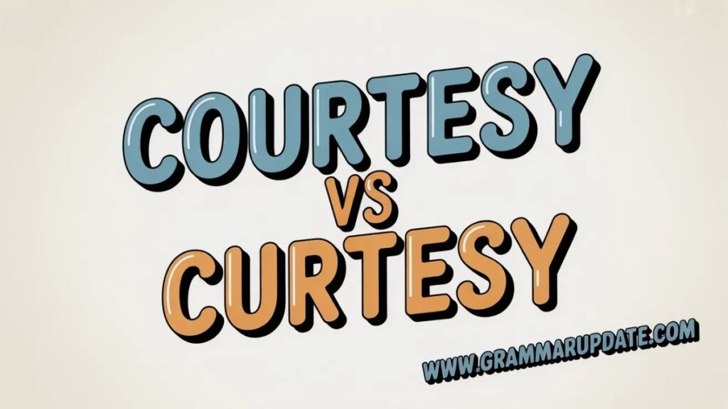 Is Curtesy a Word? the Confusion First