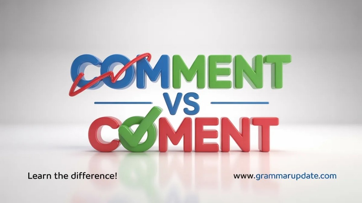 Comment vs Coment Correct Spelling and Usage - Grammar Update