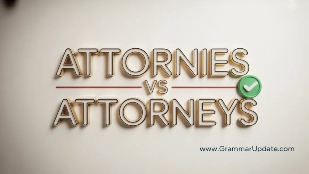 Attornies vs Attorneys Grammar Rule Explained