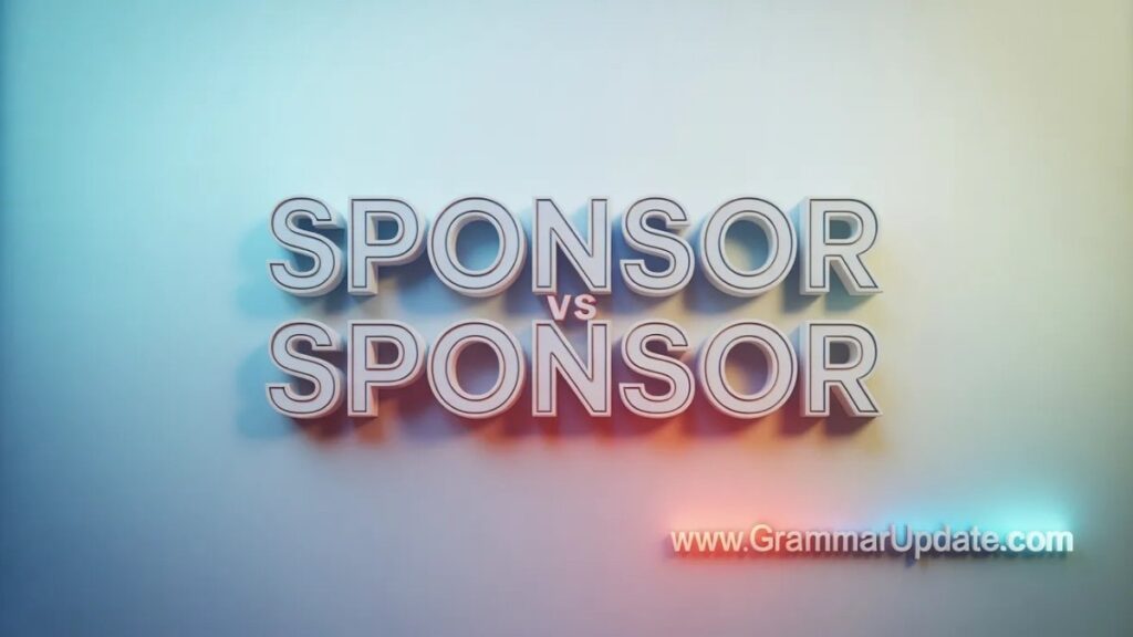 Practice Exercises sponser vs sponsor