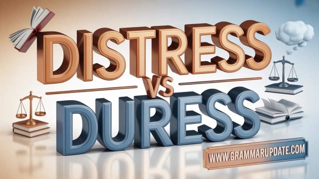 Distress vs Duress Differences and Usage