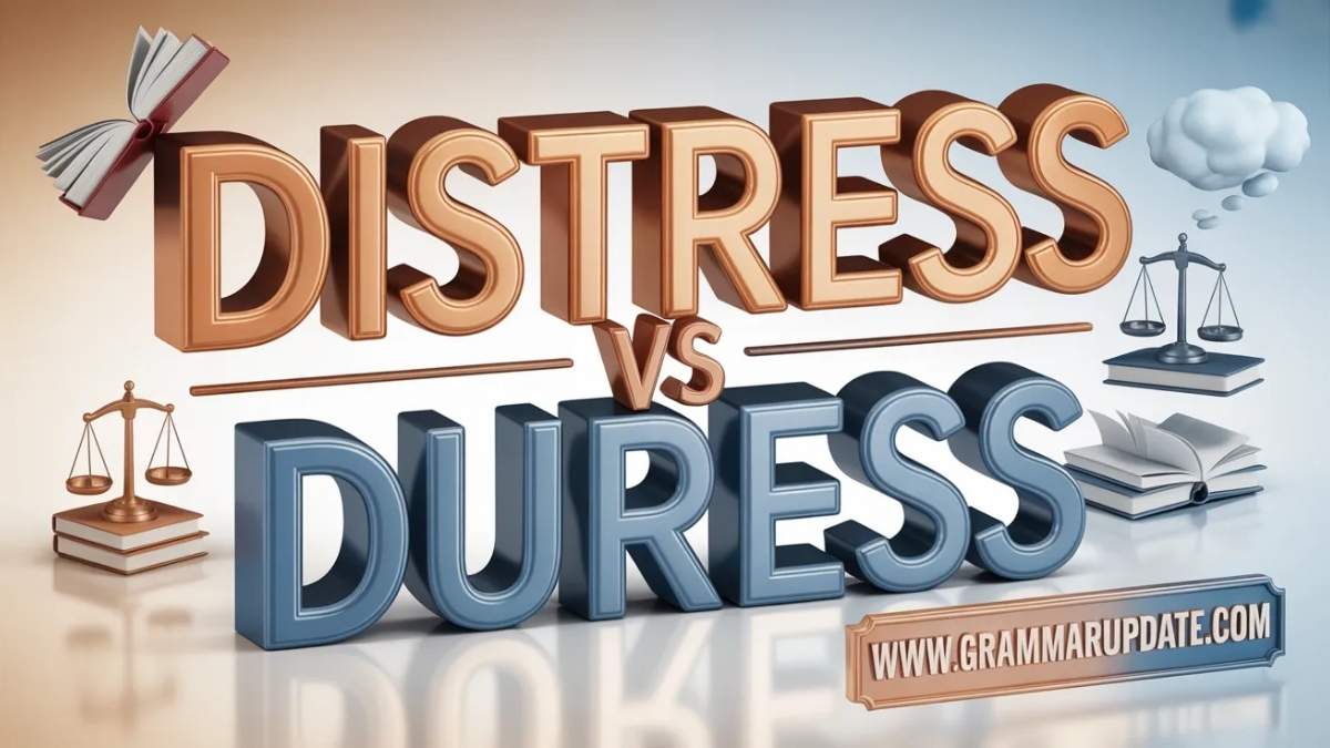 Distress vs Duress Differences and Usage - Grammar Update