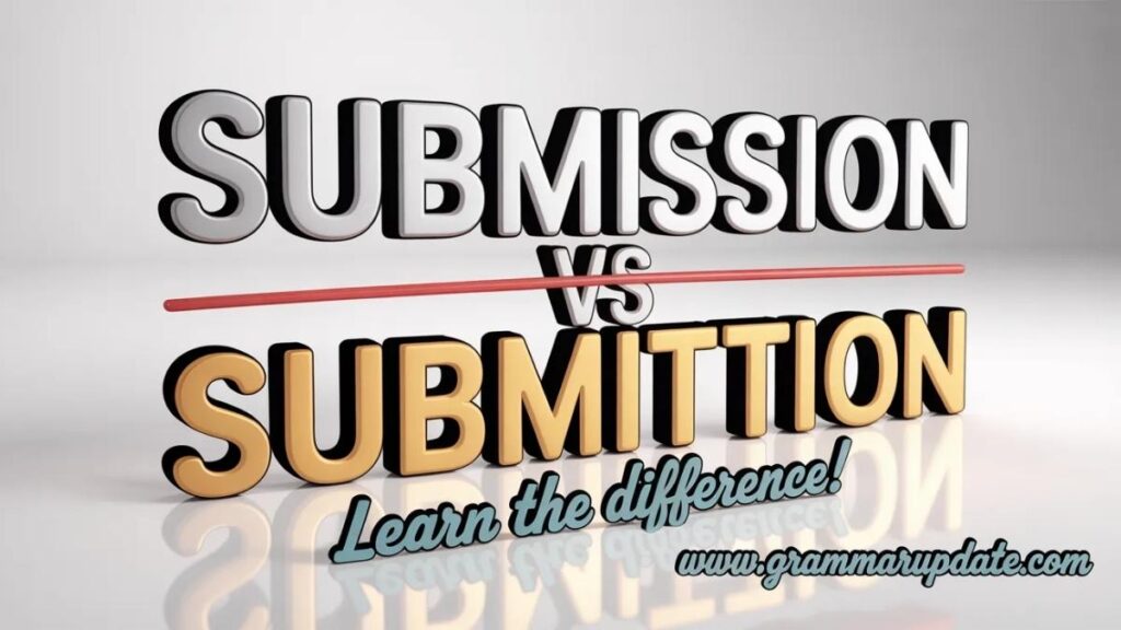 Submission vs Submittion learn the Difference