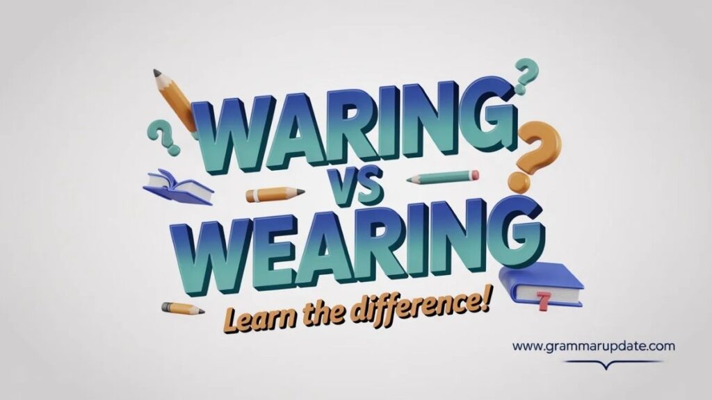 Waring vs Wearing The Correct Answer