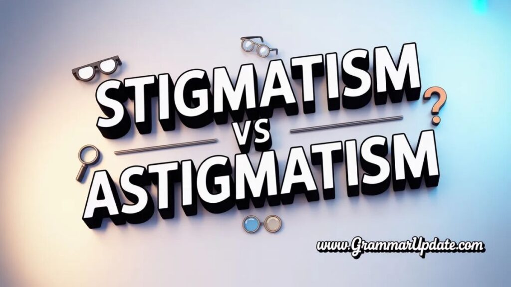 Comparison Table Stigmatism vs Astigmatism