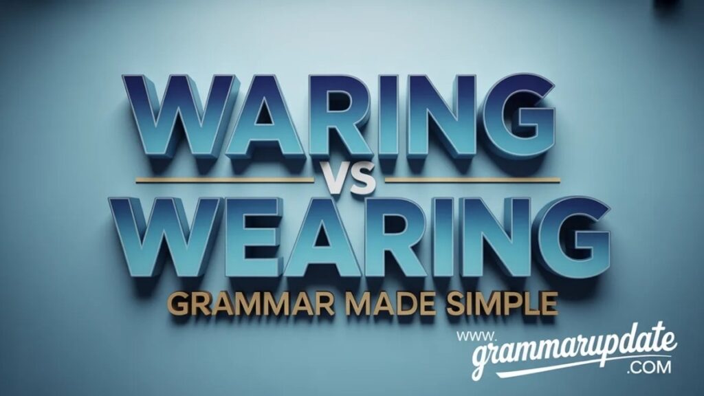 Practice Section Waring vs Wearing