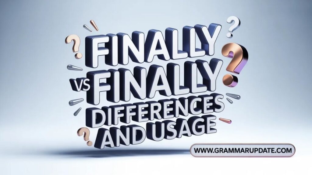 Common Usage Mistakes with “Finally”