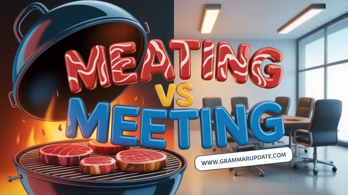 Meating vs Meeting Difference and Usage - Grammar Update