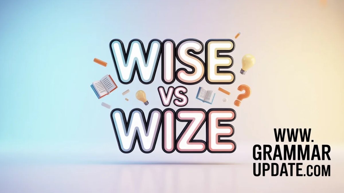 Wize Expression Wise vs Wize Usage and Mistakes Explained - Grammar Update