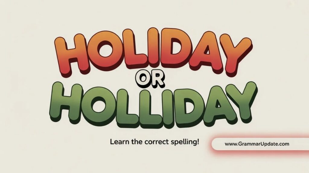 Holliday vs Holiday Which Spelling Is Correct in English?
