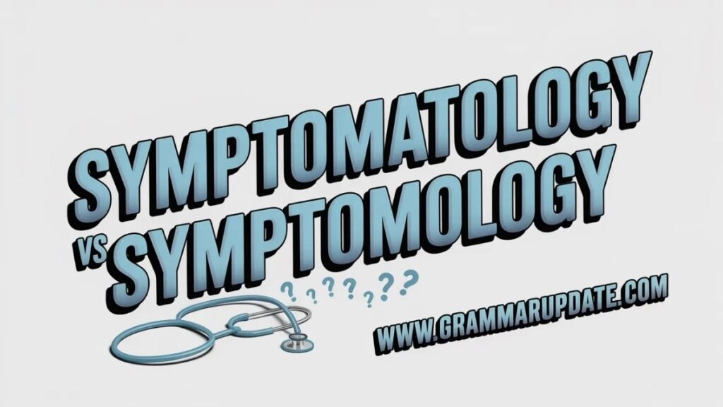 Symptomatology vs Symptomology Differences and Usage