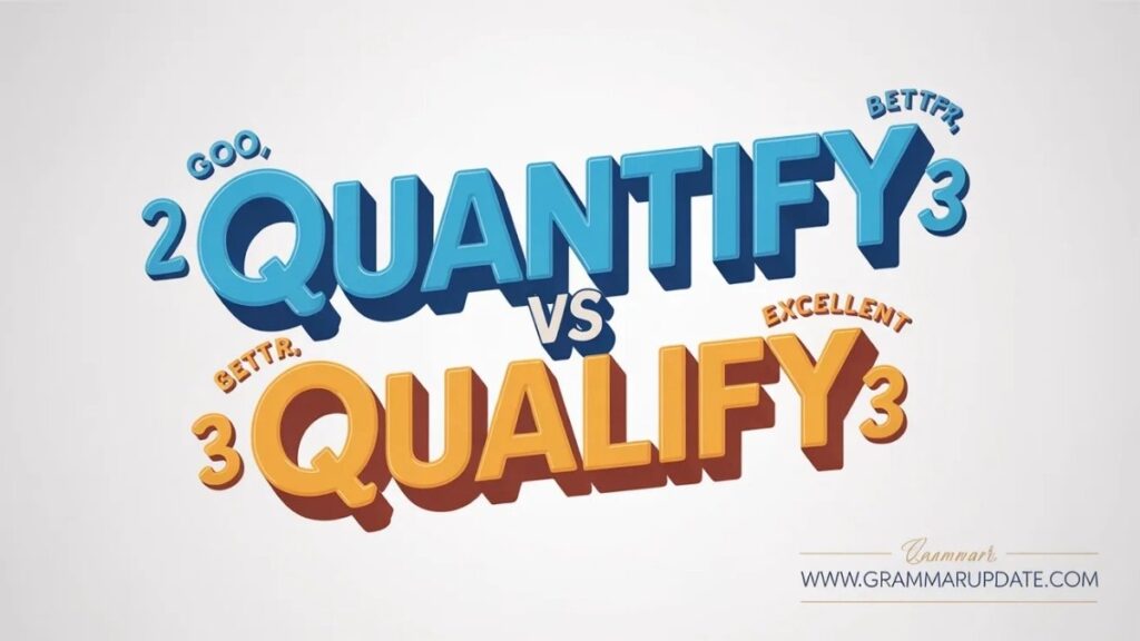 Quantify vs Qualify Meaning in Simple Terms