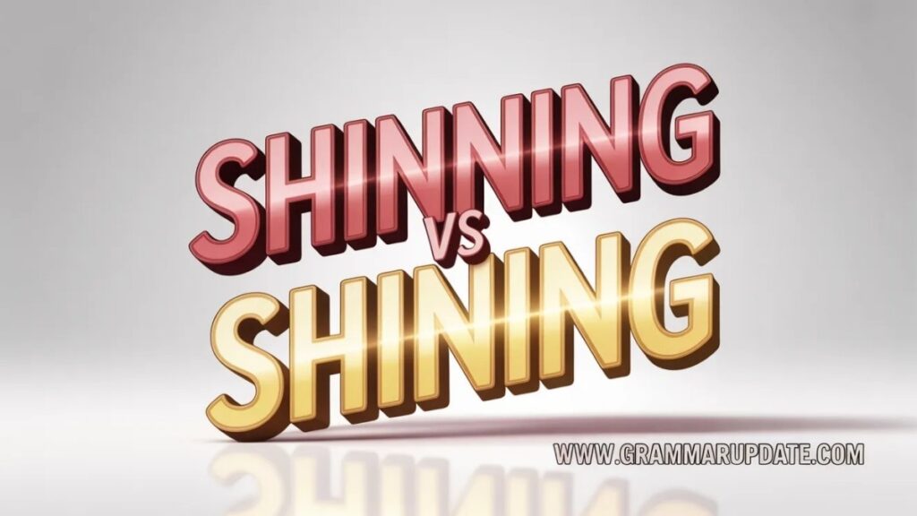 Sun Shining or Sun Shinning Grammar Clarity