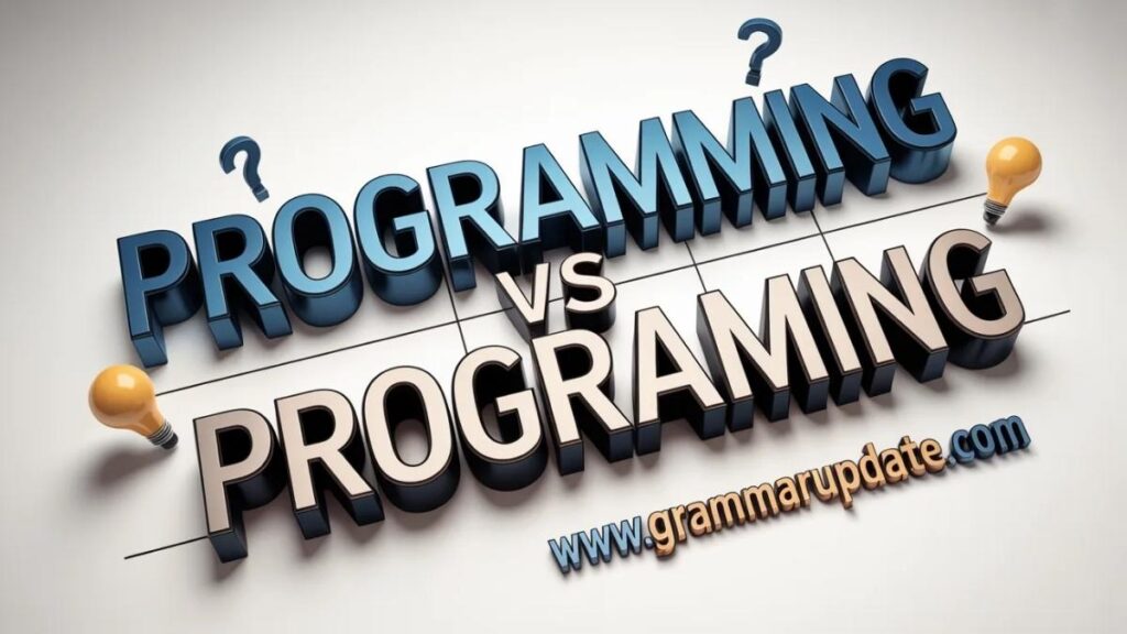 Programming vs Programing Reddit Discussion