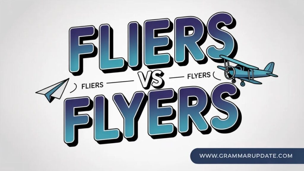 Fliers vs Flyers Which Spelling Is Correct and Usage?