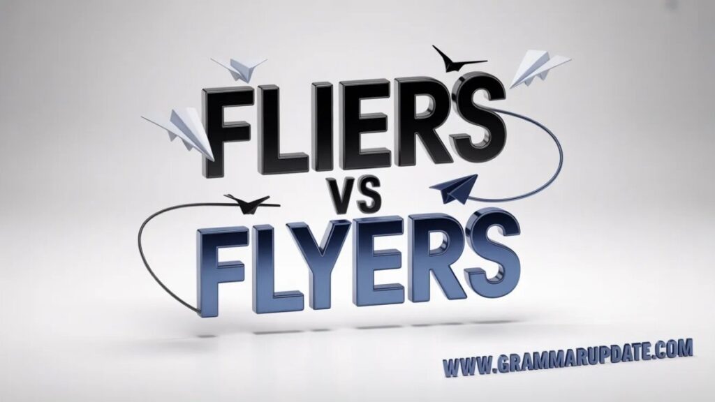 Fliers vs Flyers in American English