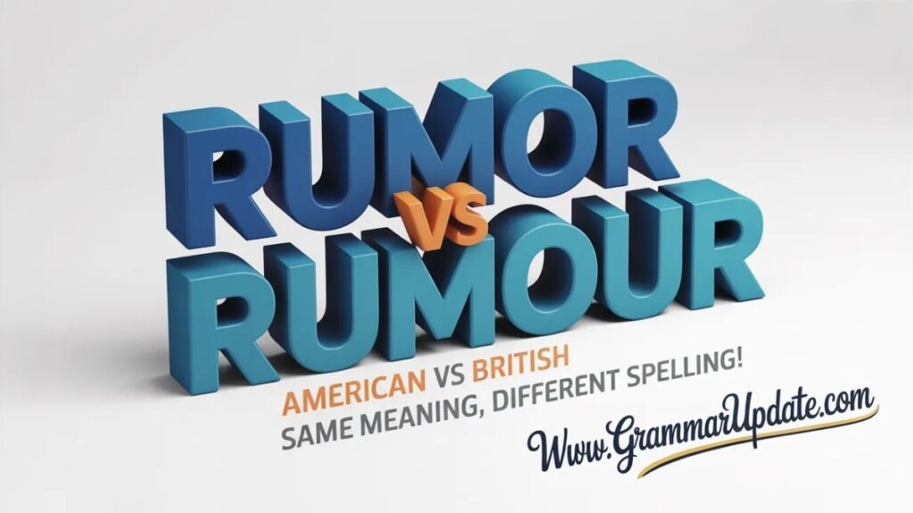 Grammar and Word Forms of Rumor vs Rumour