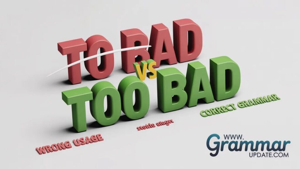 Too bad conversation examples (natural speech)