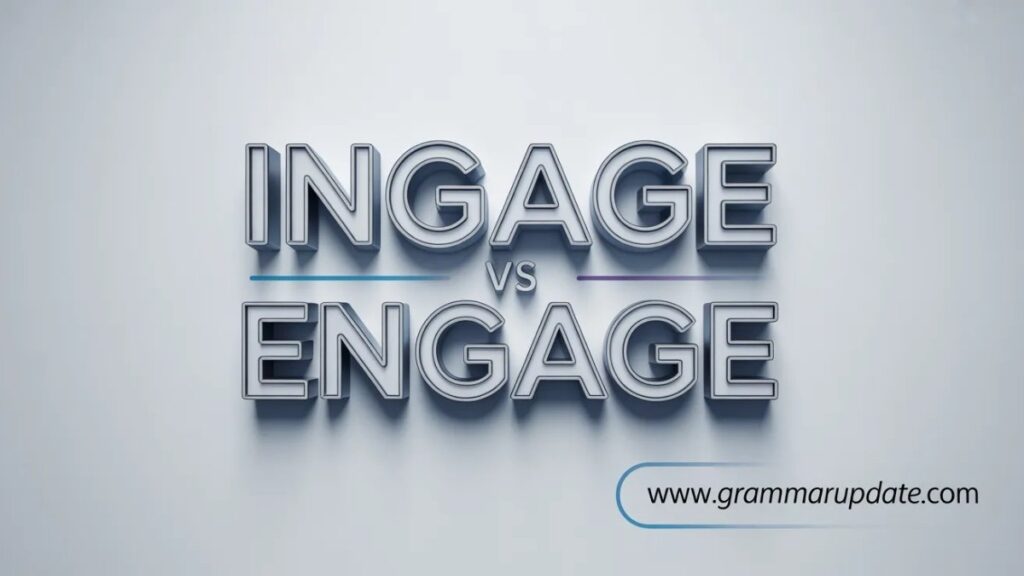 Ingage Meaning vs Engage Meaning