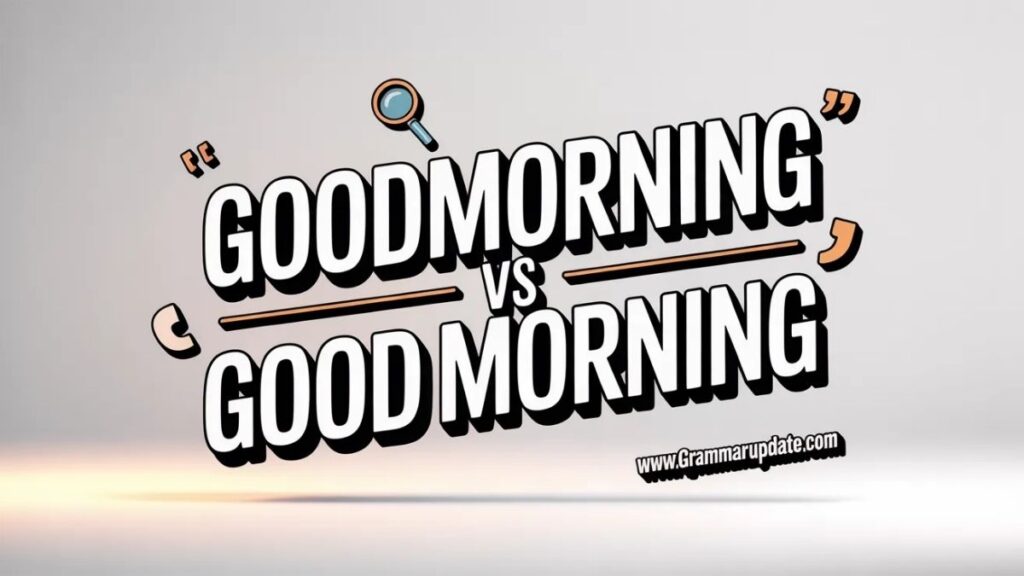 Practice Session goodmorning vs good morning