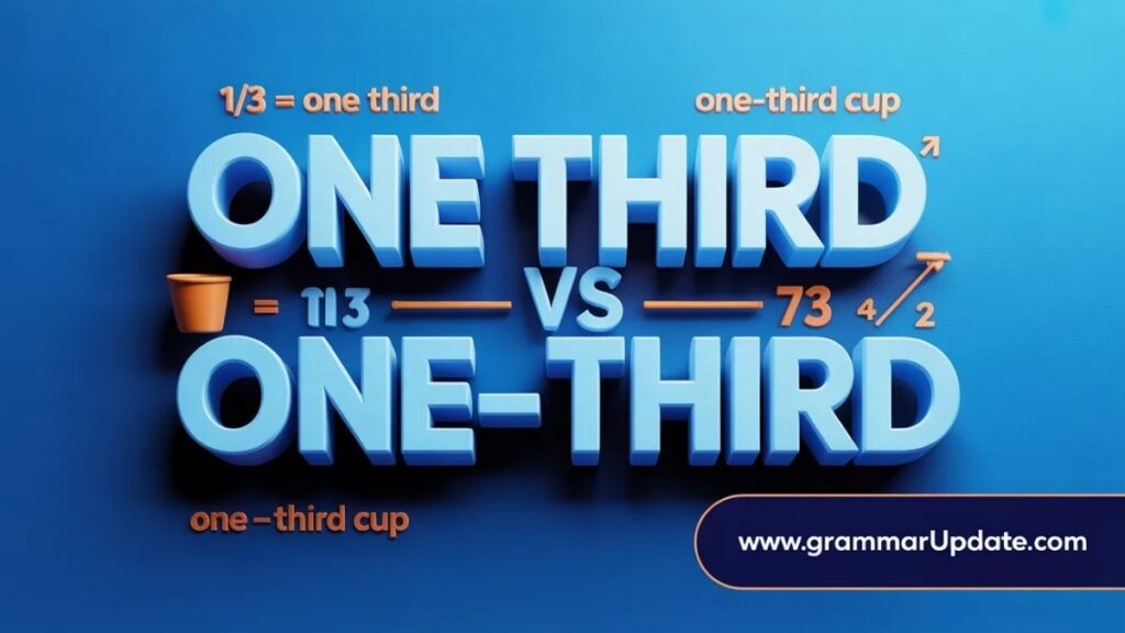 One Third vs One-Third Which Is Correct?