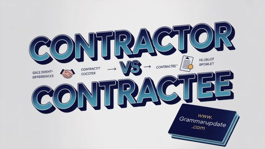 Contractor vs Contractee Core Difference Explained