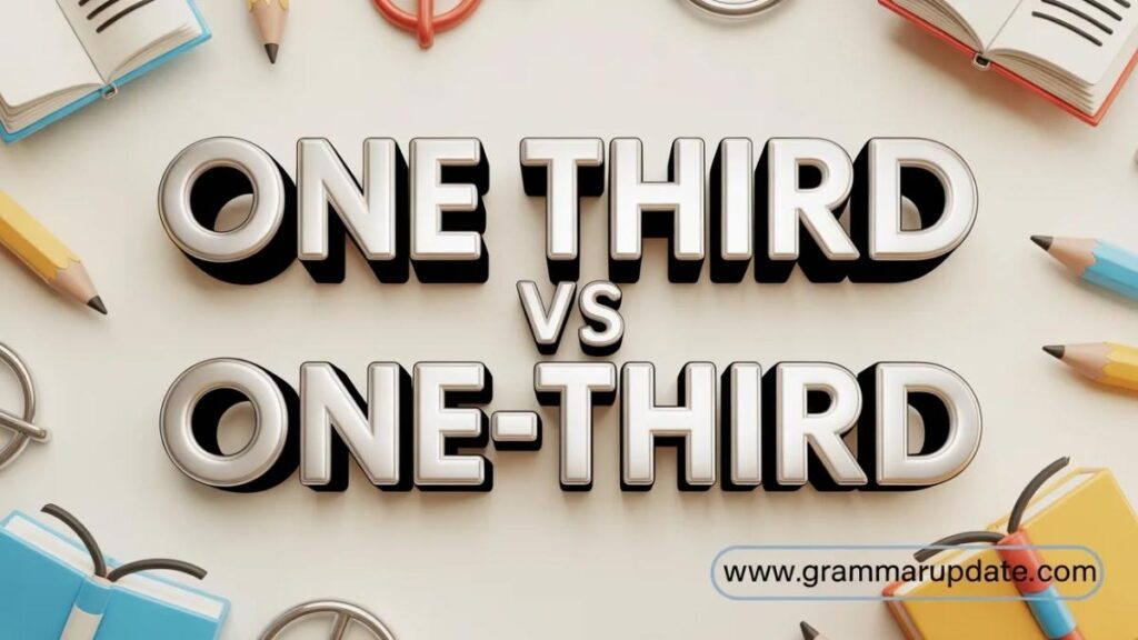 One Third vs One-Third The Main Rule