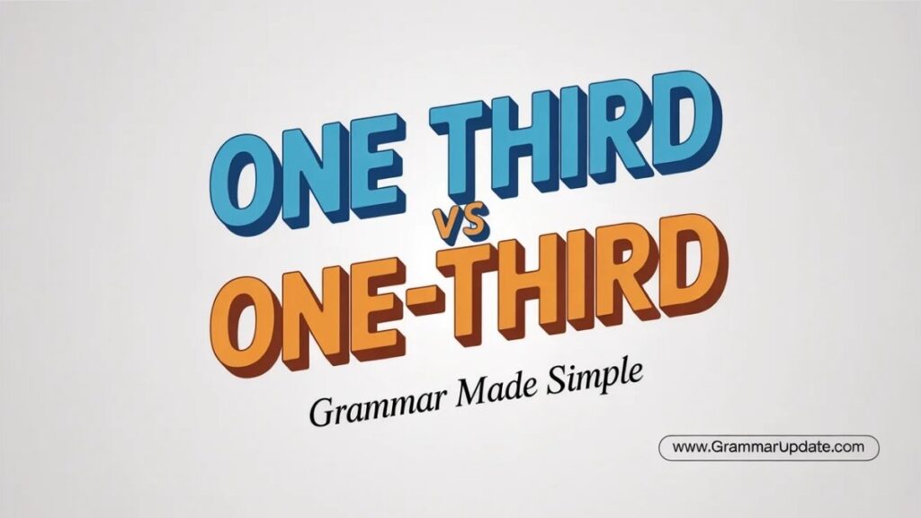 Practice Quiz One Third vs One-Third