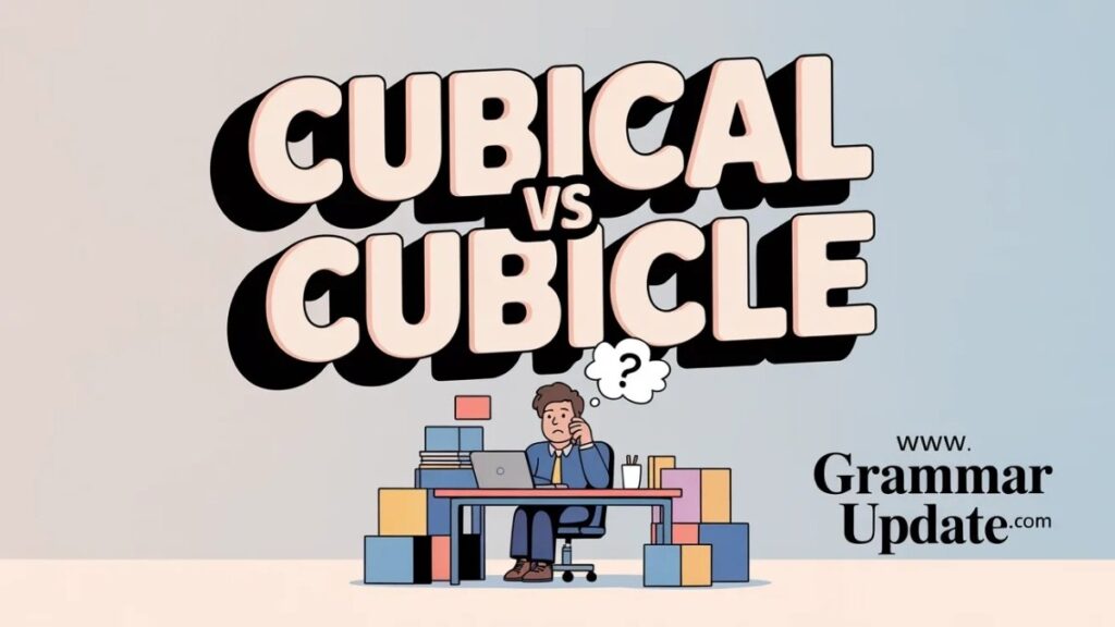 Cubical vs Cubicle in English Grammar