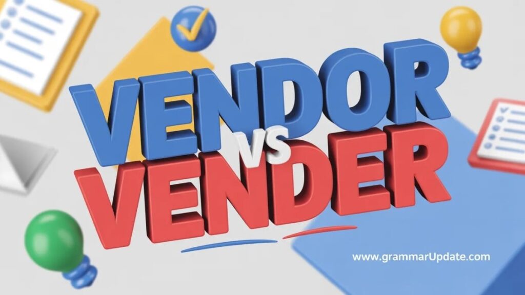 Why Vendor Is the Correct Spelling in Professional Writing