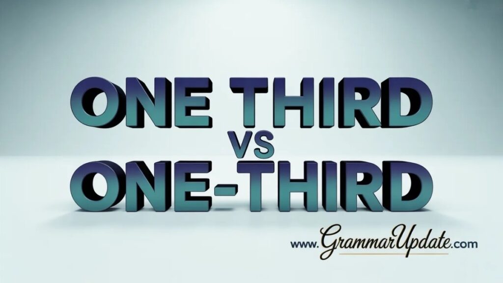 Real Life Uses of One Third Vs One-Third
