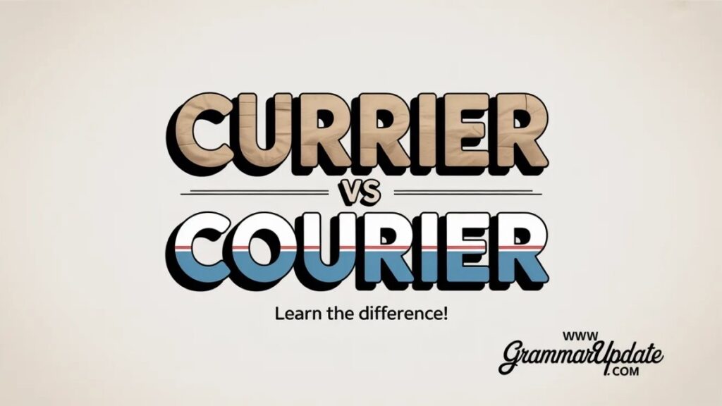 Currier vs Courier Differences and Correct Usage