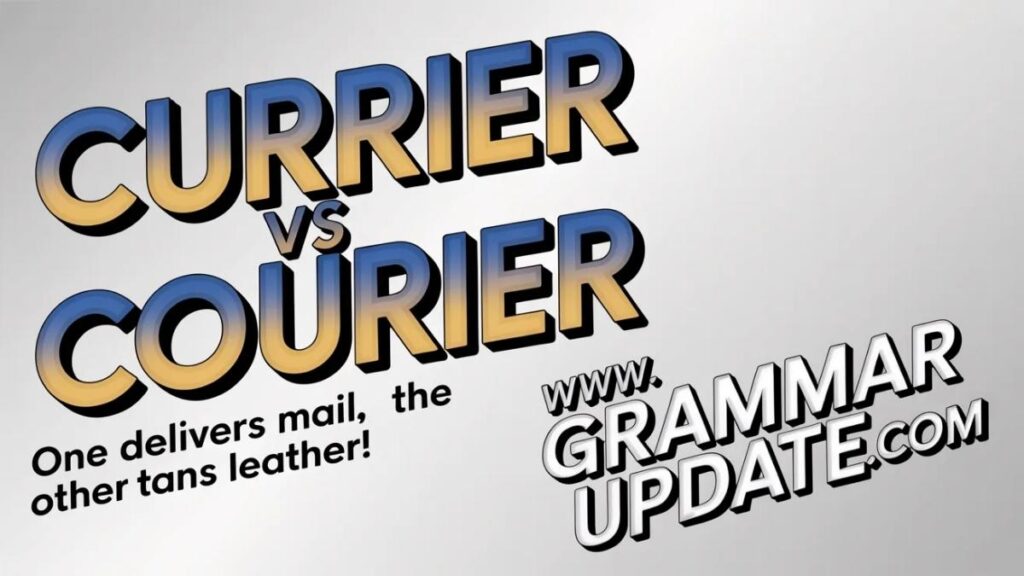 Common Mistakes with Currier vs Courier