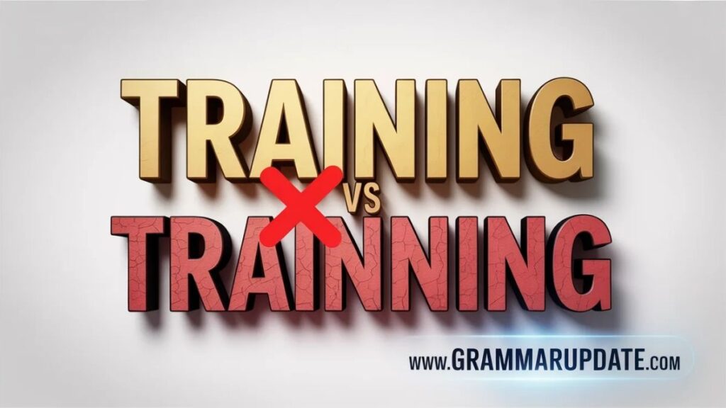 Training vs Trainning Which One Is Correct?