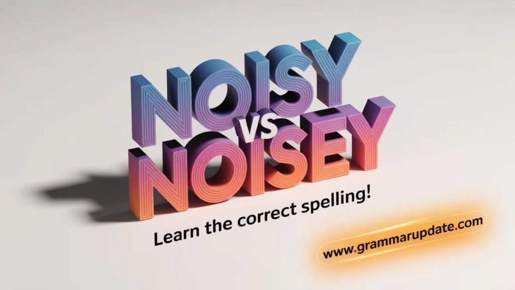 Noisy vs Noisey Which is Correct and Usage?