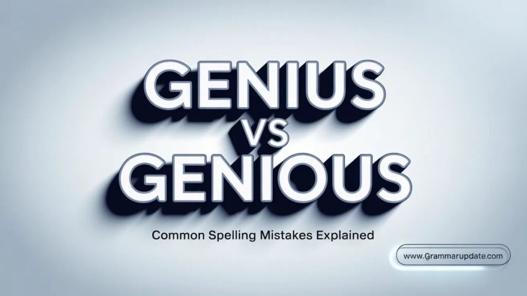 Common English Spelling Mistakes Similar to Genius