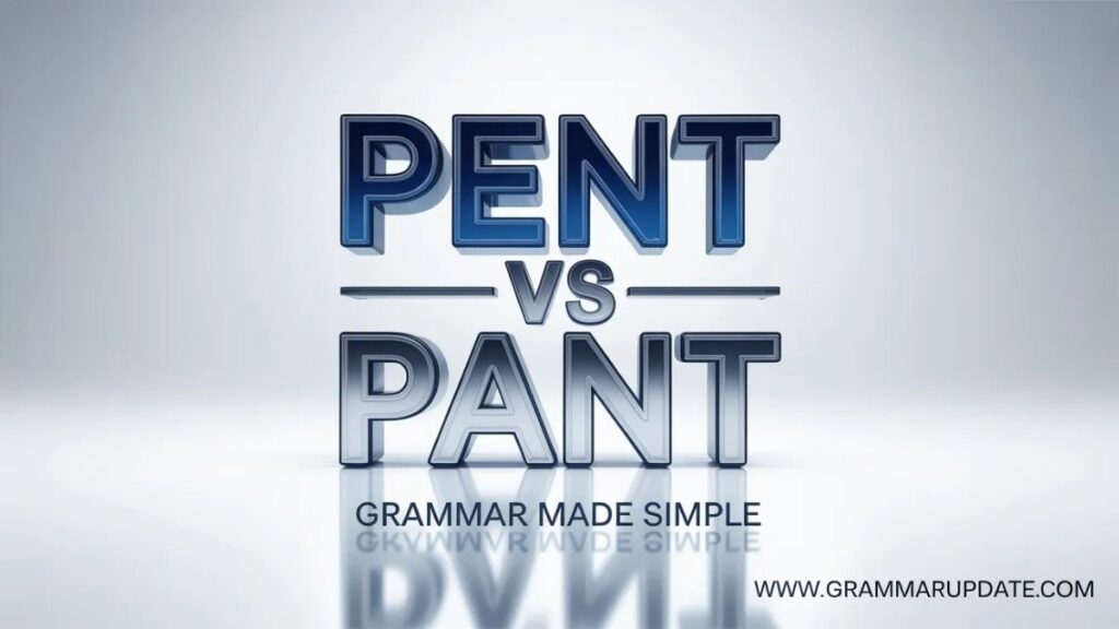 Pent vs Pant Usage and Difference Explained