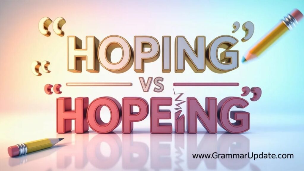 Hoping Vs Hopeing