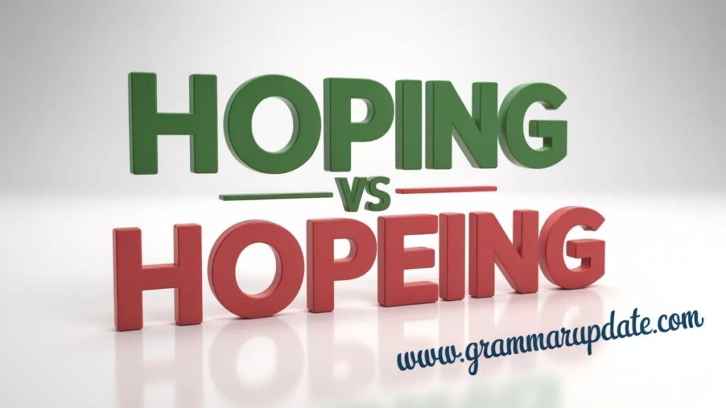 Practice Session Hoping vs Hopeing