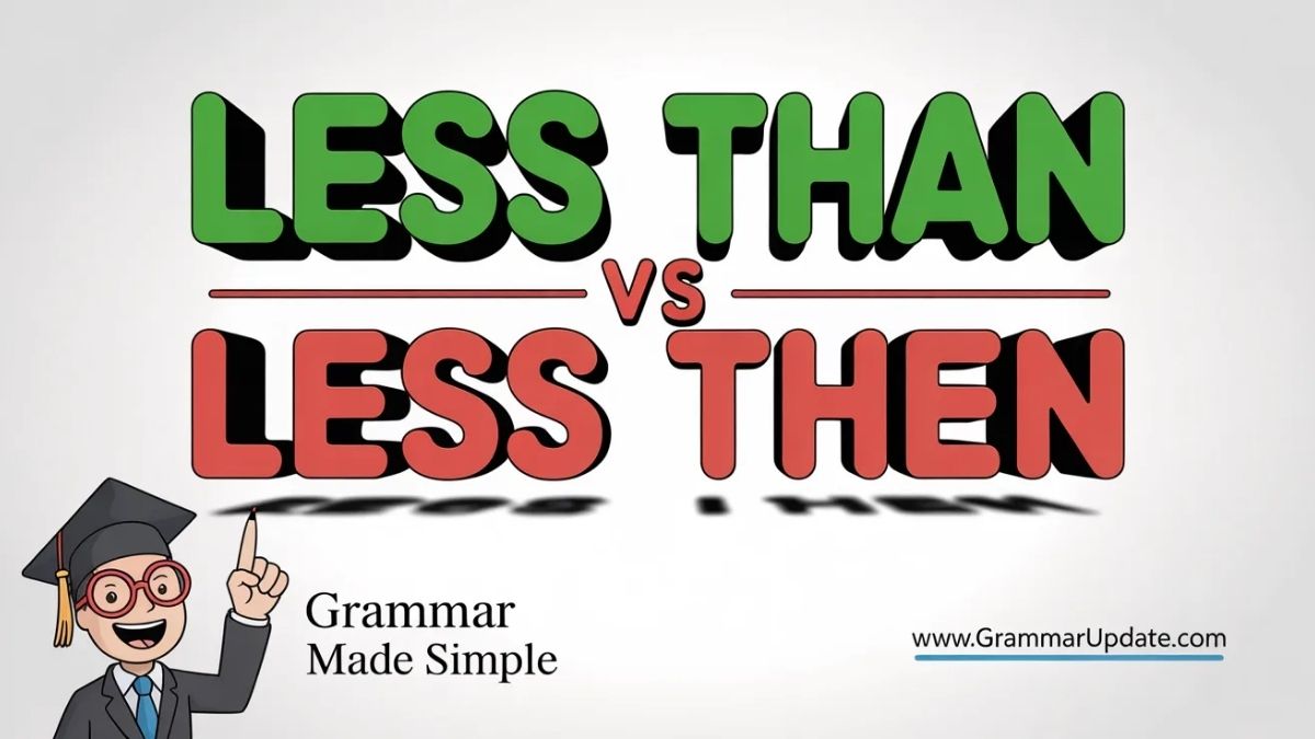 Less Than vs Less Then Difference and Usage with Examples - Grammar Update