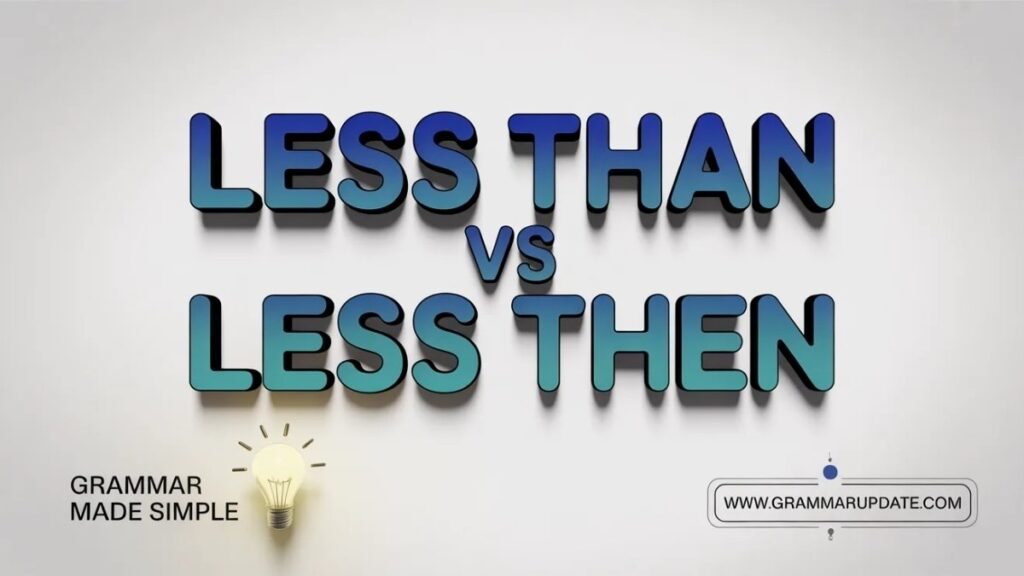 Less Than vs Less Then Difference and Usage with Examples