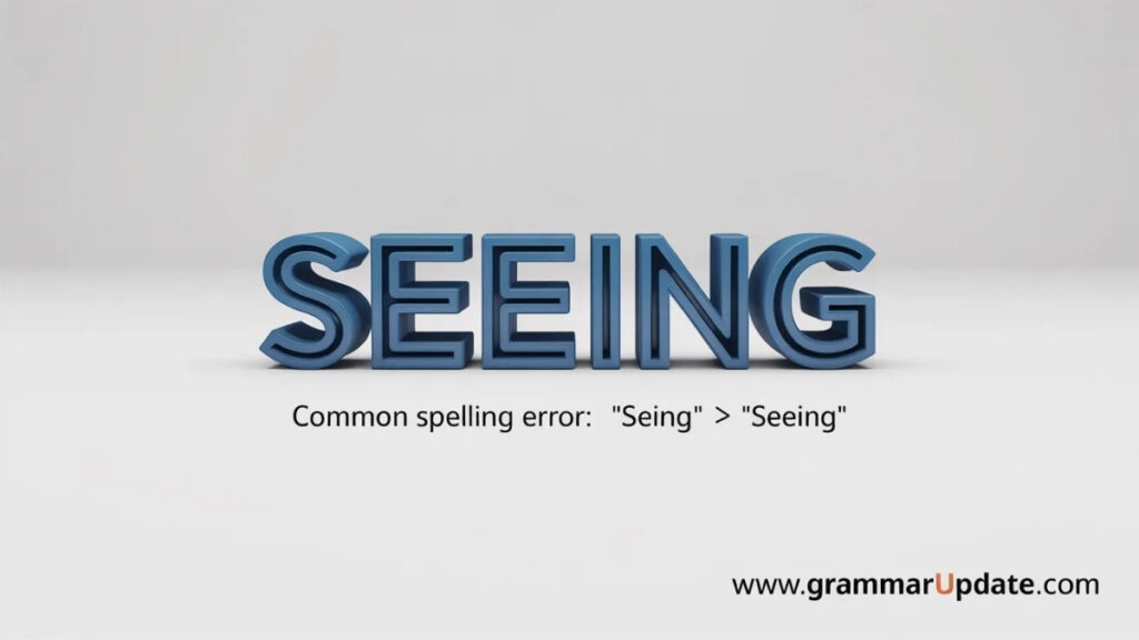 Seing vs Seeing Difference and Usage