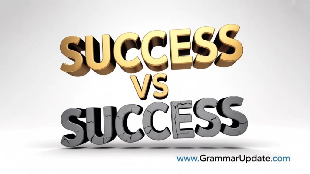 Common English Spelling Mistakes Related to Success