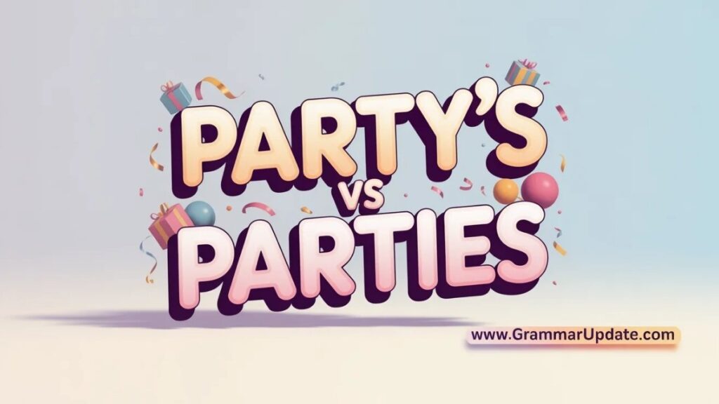 Party’s vs Parties Basic Difference