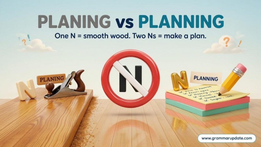 Planing vs Planning The Quick Answer