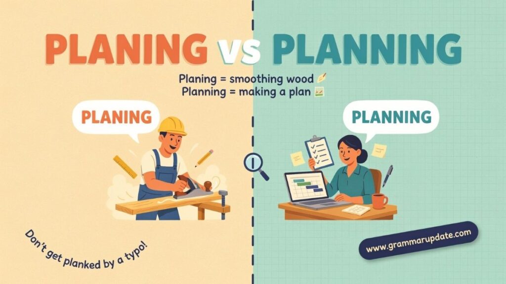 Planing vs Planning Difference and Correct Usage